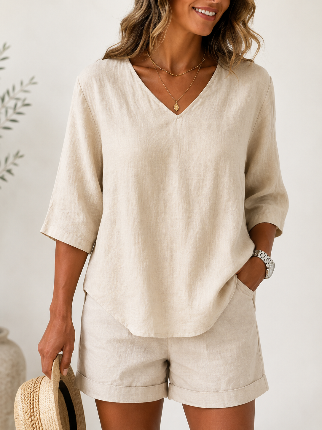 Vintage Cotton Blend Blouse