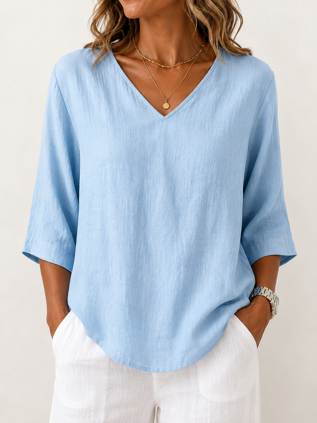 Vintage Cotton Blend Blouse