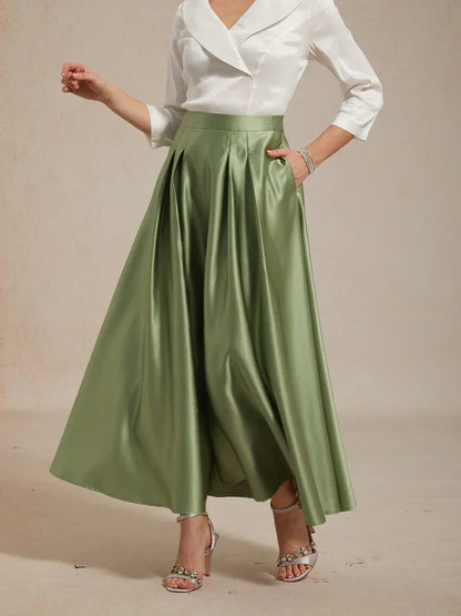 Fließender Chiffon-Rock in Tea-Länge