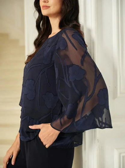 Chiffon Floral Layered Blouse