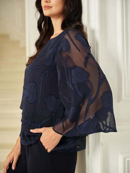 Chiffon Floral Layered Blouse