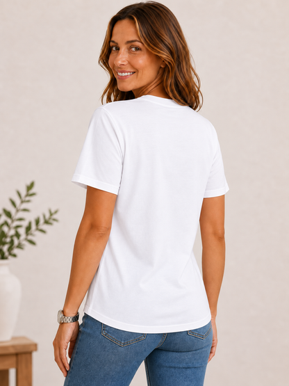 Women's 100% Cotton Crew Neck Tee