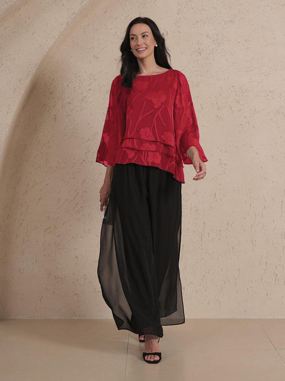 Chiffon Floral Layered Blouse