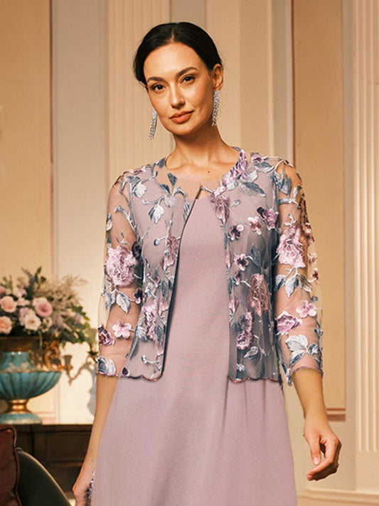 Floral Embroidered Mesh Jacket