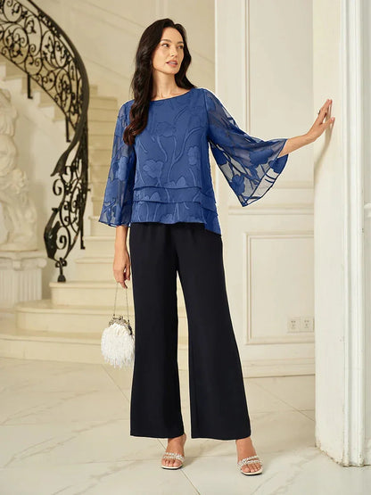 Chiffon Floral Layered Blouse