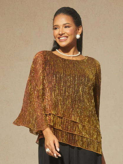 Chiffon Bloemenlaagjes Blouse