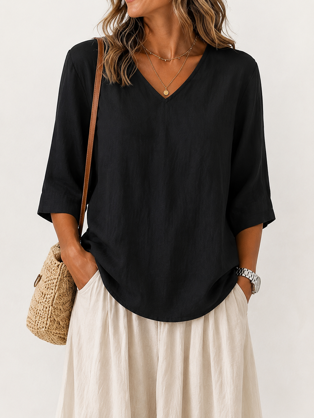 Vintage Cotton Blend Blouse