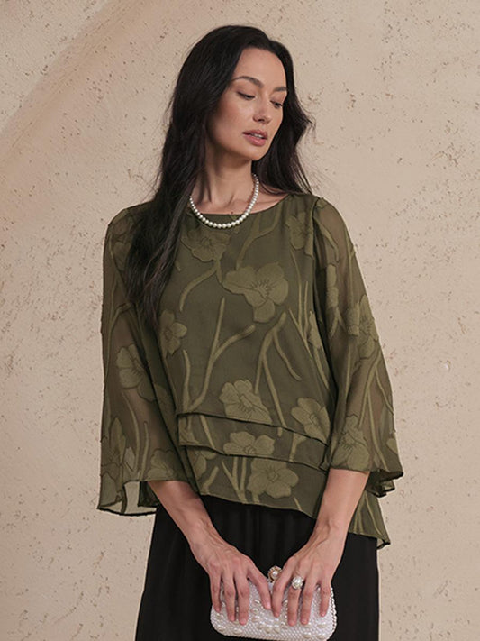 Chiffon Floral Layered Blouse