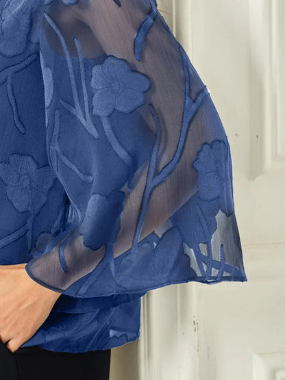 Chiffon Bloemenlaagjes Blouse