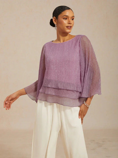 Chiffon Bloemenlaagjes Blouse