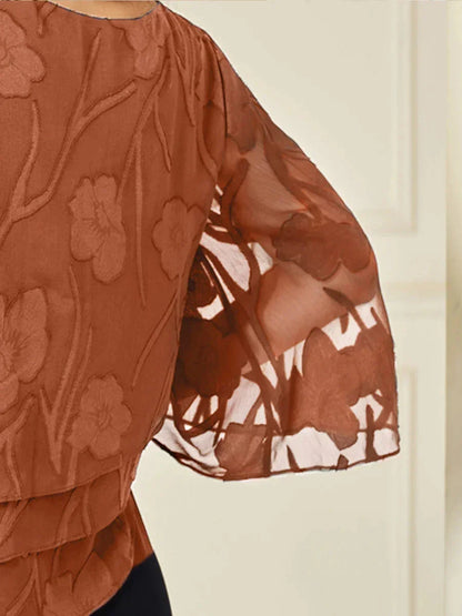 Chiffon Floral Layered Blouse