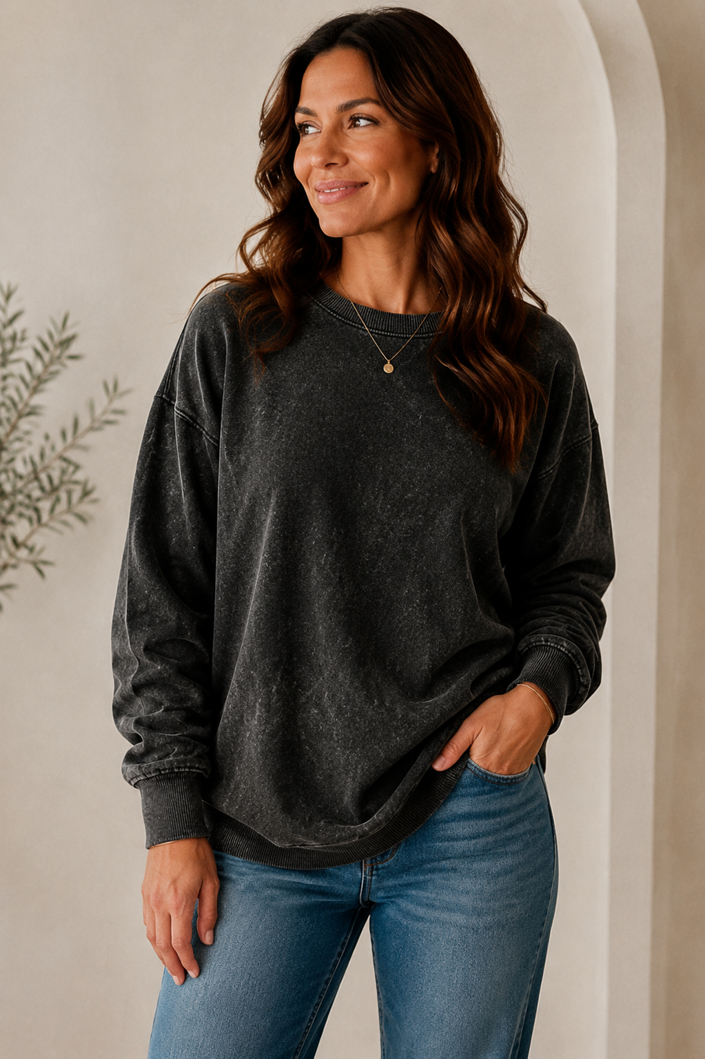 100% Cotton Crewneck Sweatshirt