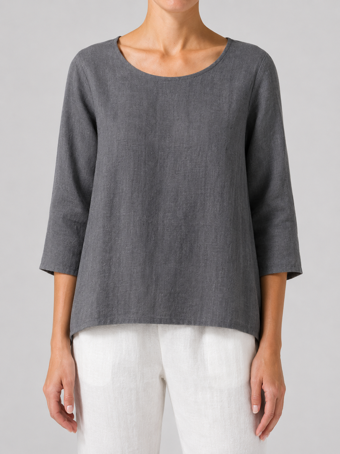 Women's Crew Neck 100% Cotton Blouse