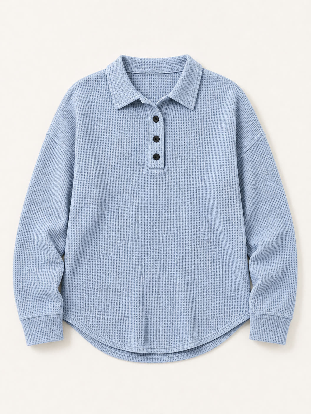 Washed Cotton Waffle Blouse
