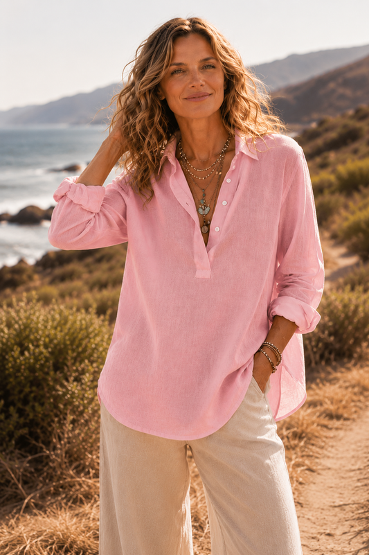 Airy Soft Cotton Linen Shirt