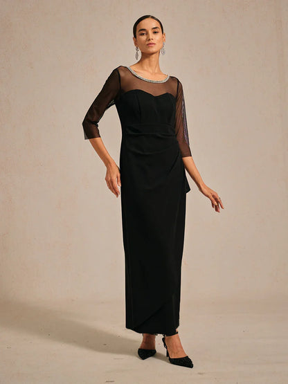 Cold Shoulder Glitter Metallic Knit Dress