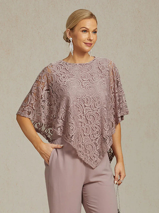 Elegantes Spitzentop mit Fledermausärmeln