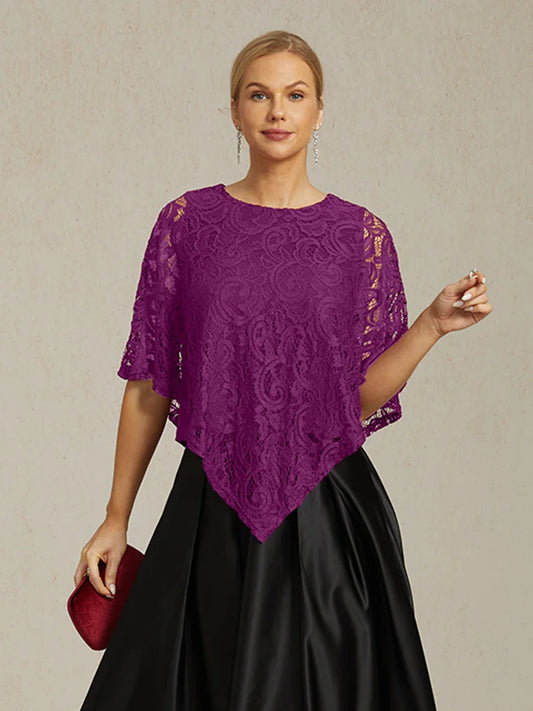 Elegantes Spitzentop mit Fledermausärmeln