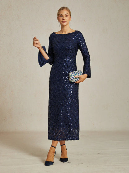 Elegantes, figurbetontes Cocktailkleid mit ausgestellten Ärmeln