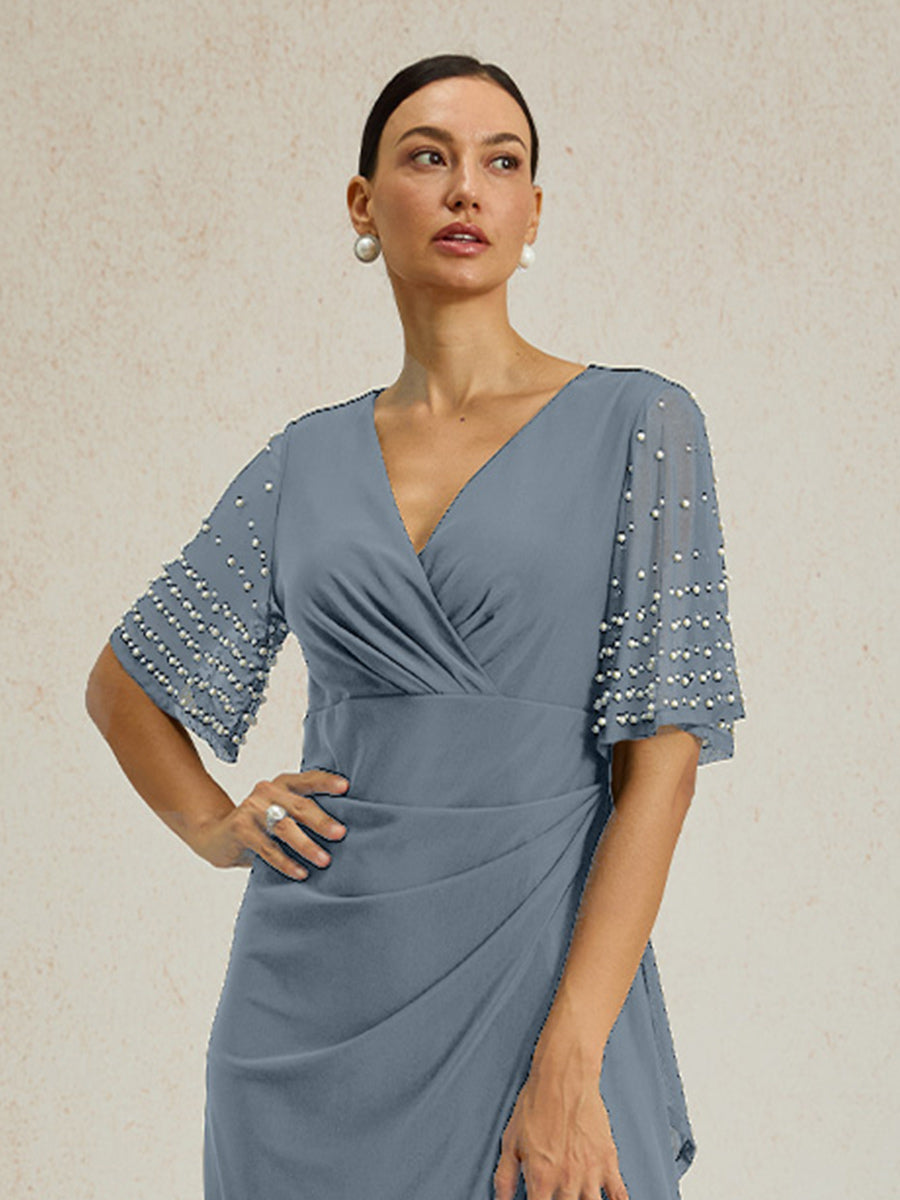 A-Linien-Kleid aus Rosettenspitze mit Paillettenverzierung