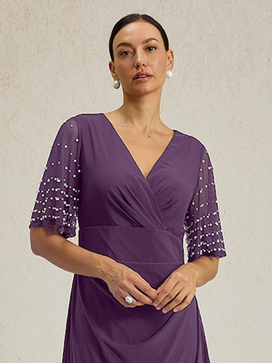 A-Linien-Kleid aus Rosettenspitze mit Paillettenverzierung