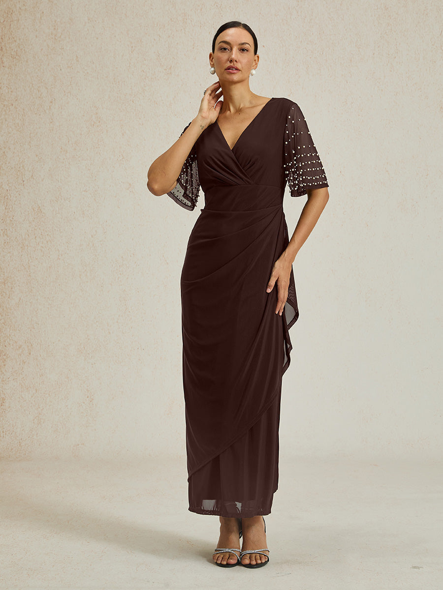 A-Linien-Kleid aus Rosettenspitze mit Paillettenverzierung