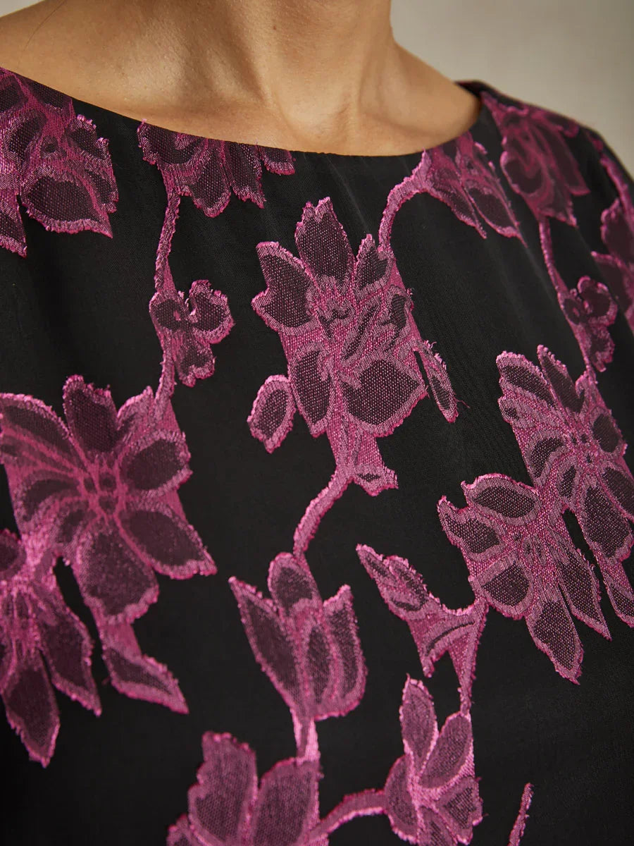 Chiffonbluse mit Blumenmuster