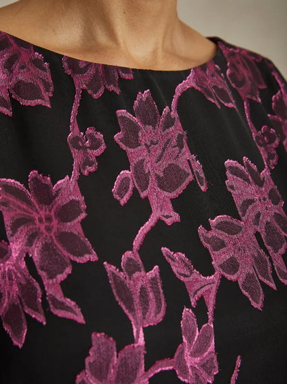 Chiffonbluse mit Blumenmuster