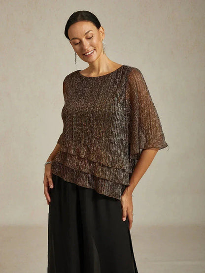 Chiffon Bloemenlaagjes Blouse