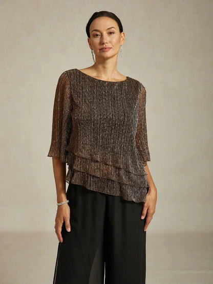 Chiffon Bloemenlaagjes Blouse