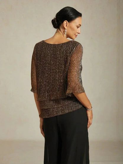 Chiffon Bloemenlaagjes Blouse