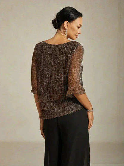 Chiffon Bloemenlaagjes Blouse