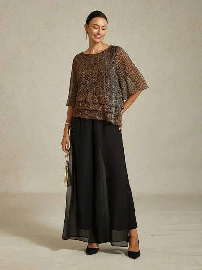 Chiffon Bloemenlaagjes Blouse