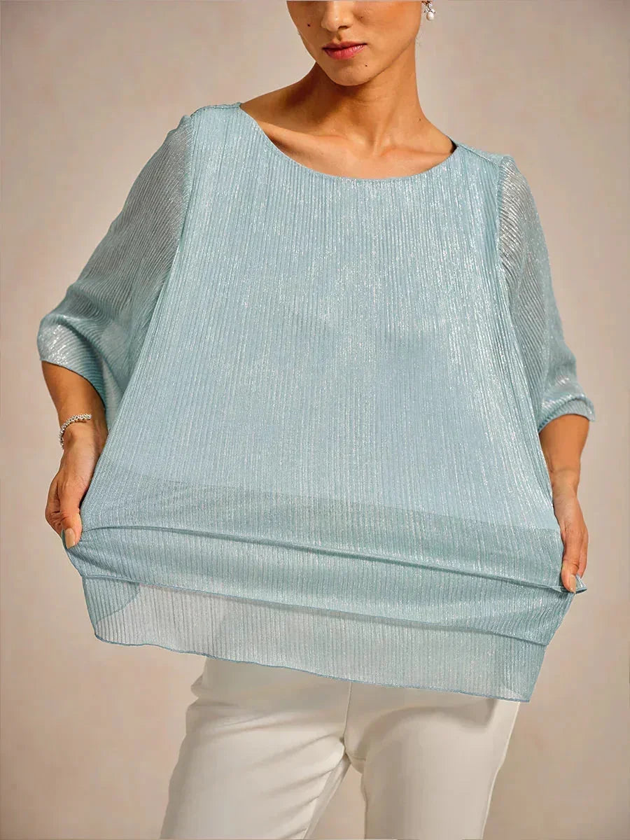 Chiffon Bloemenlaagjes Blouse