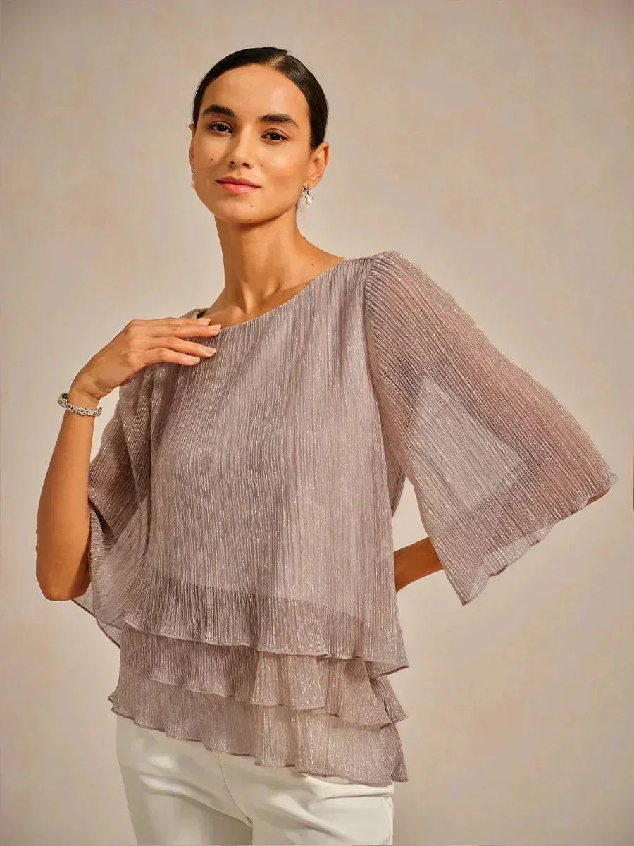 Chiffon Bloemenlaagjes Blouse