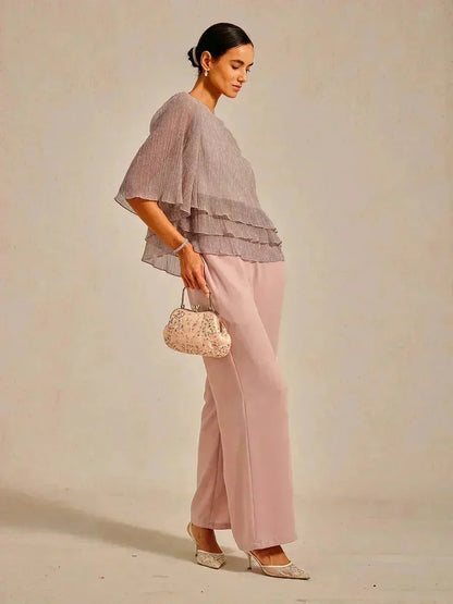 Chiffon Bloemenlaagjes Blouse