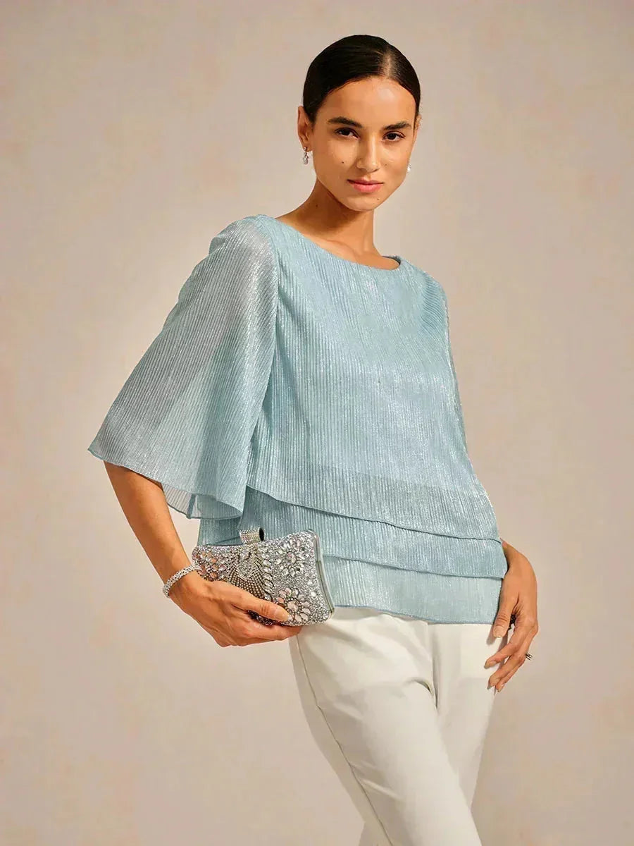 Chiffon Bloemenlaagjes Blouse