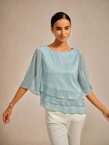 Chiffon Bloemenlaagjes Blouse