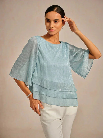Chiffon Bloemenlaagjes Blouse