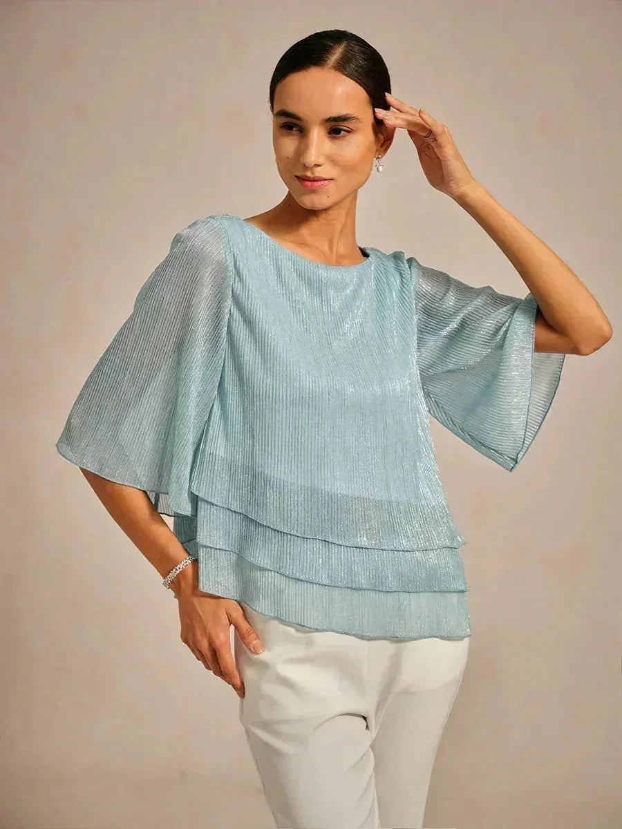 Chiffon Bloemenlaagjes Blouse
