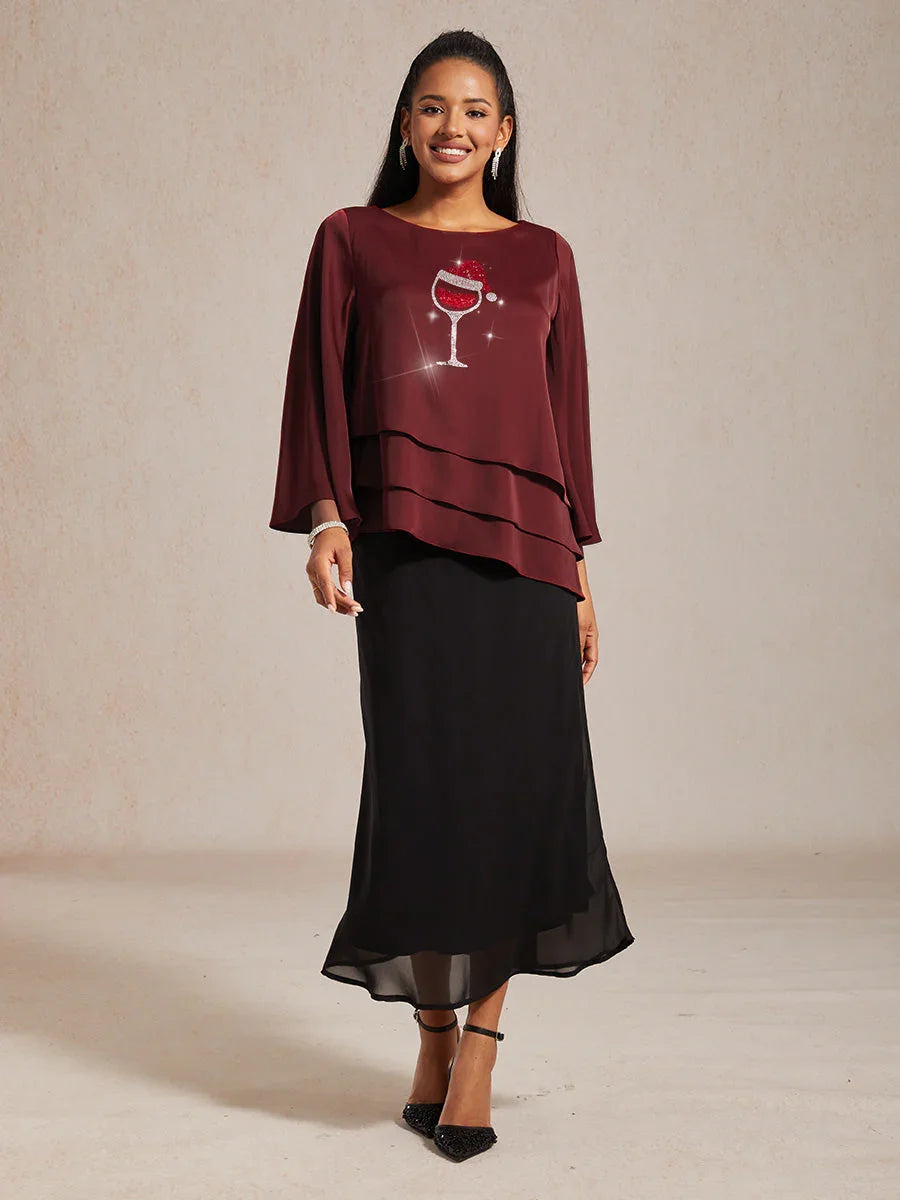 Chiffon Floral Layered Blouse