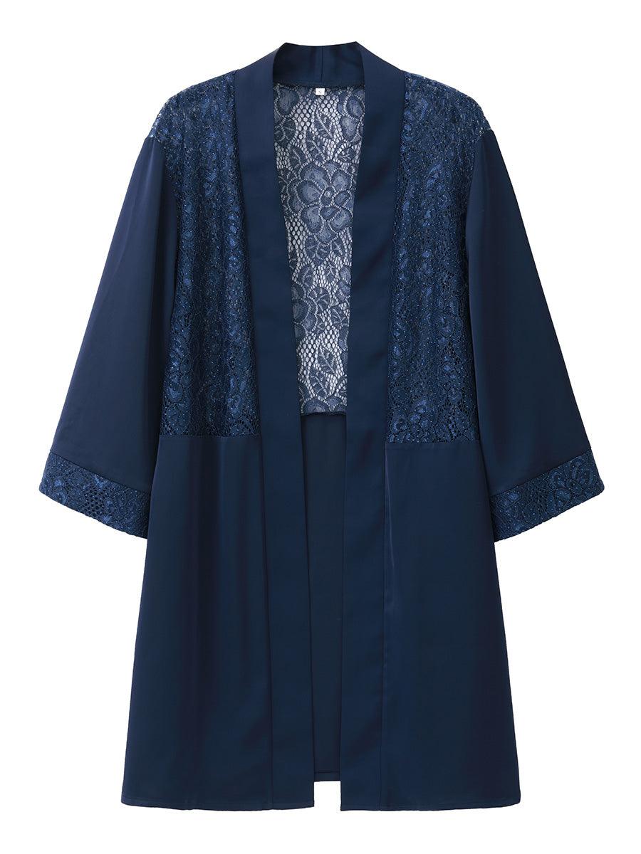 Grünes Chiffon-Set mit Blumenmuster und Schleife