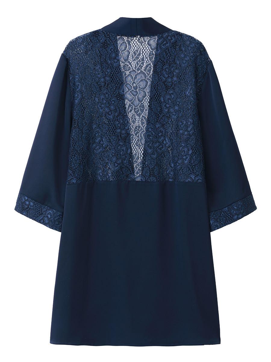 Grünes Chiffon-Set mit Blumenmuster und Schleife