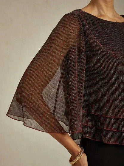 Chiffon Bloemenlaagjes Blouse