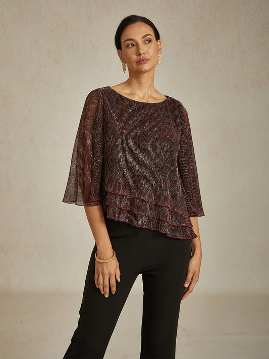 Chiffonbluse mit Blumenmuster