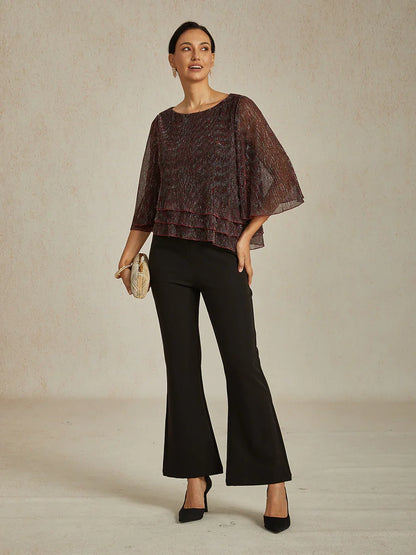 Chiffonbluse mit Blumenmuster