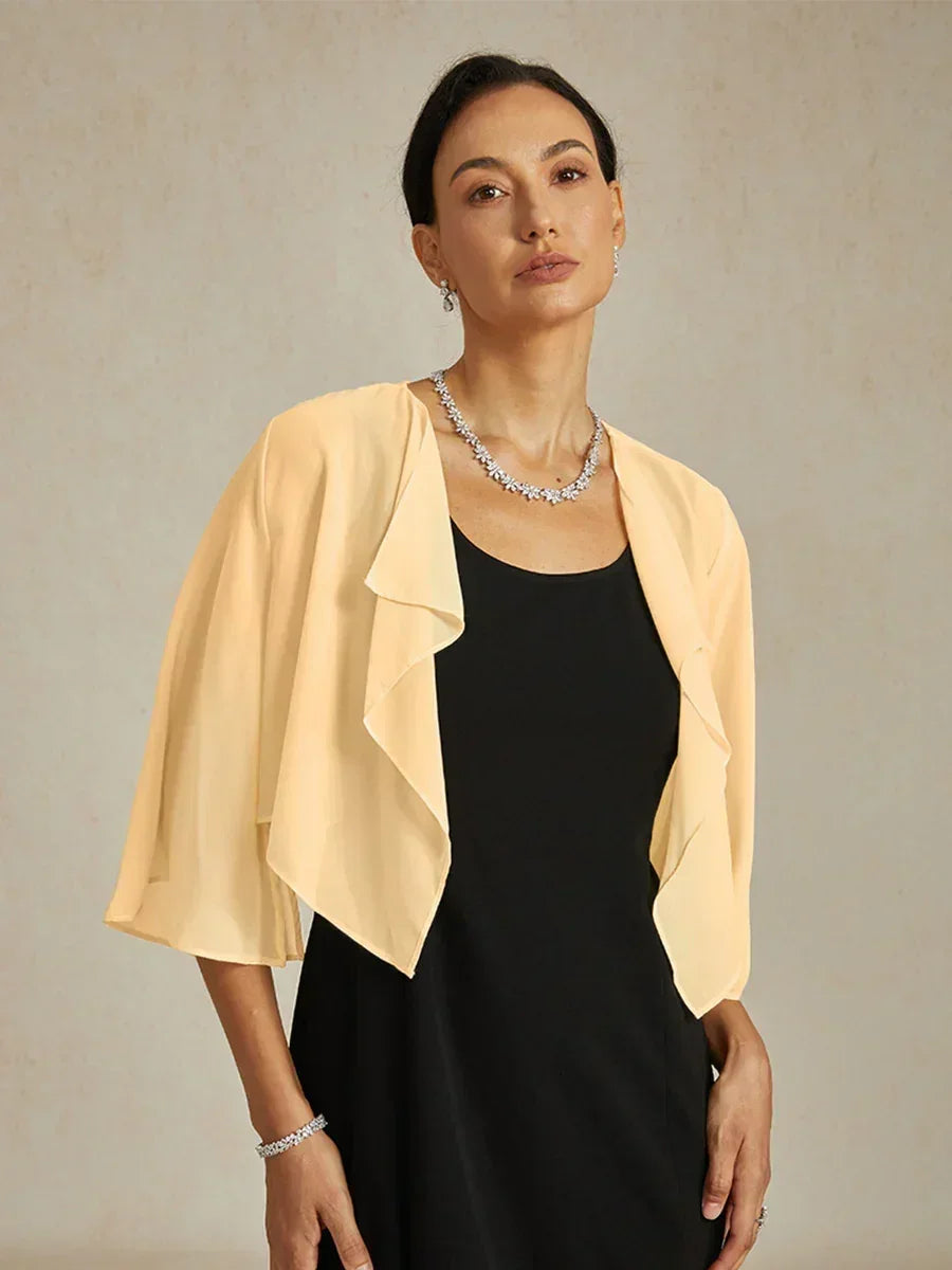 Asymmetrisches, kurzes Chiffon-Cover-Up