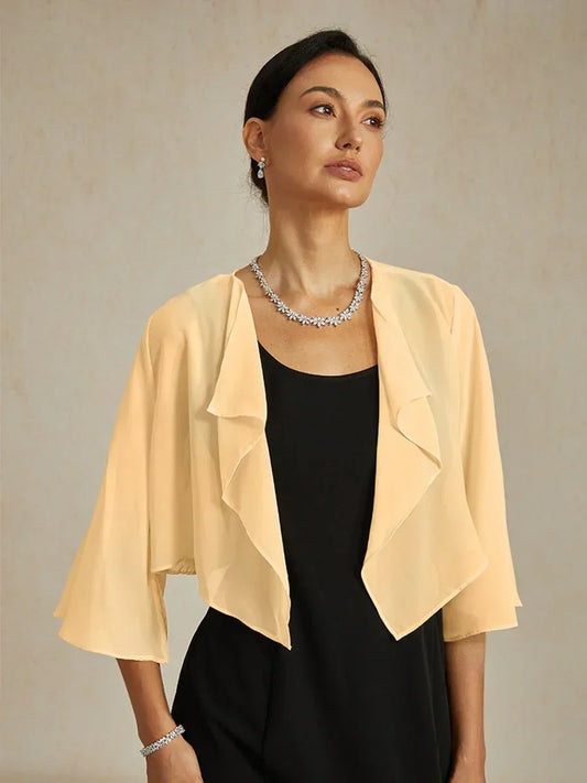 Asymmetrisches, kurzes Chiffon-Cover-Up
