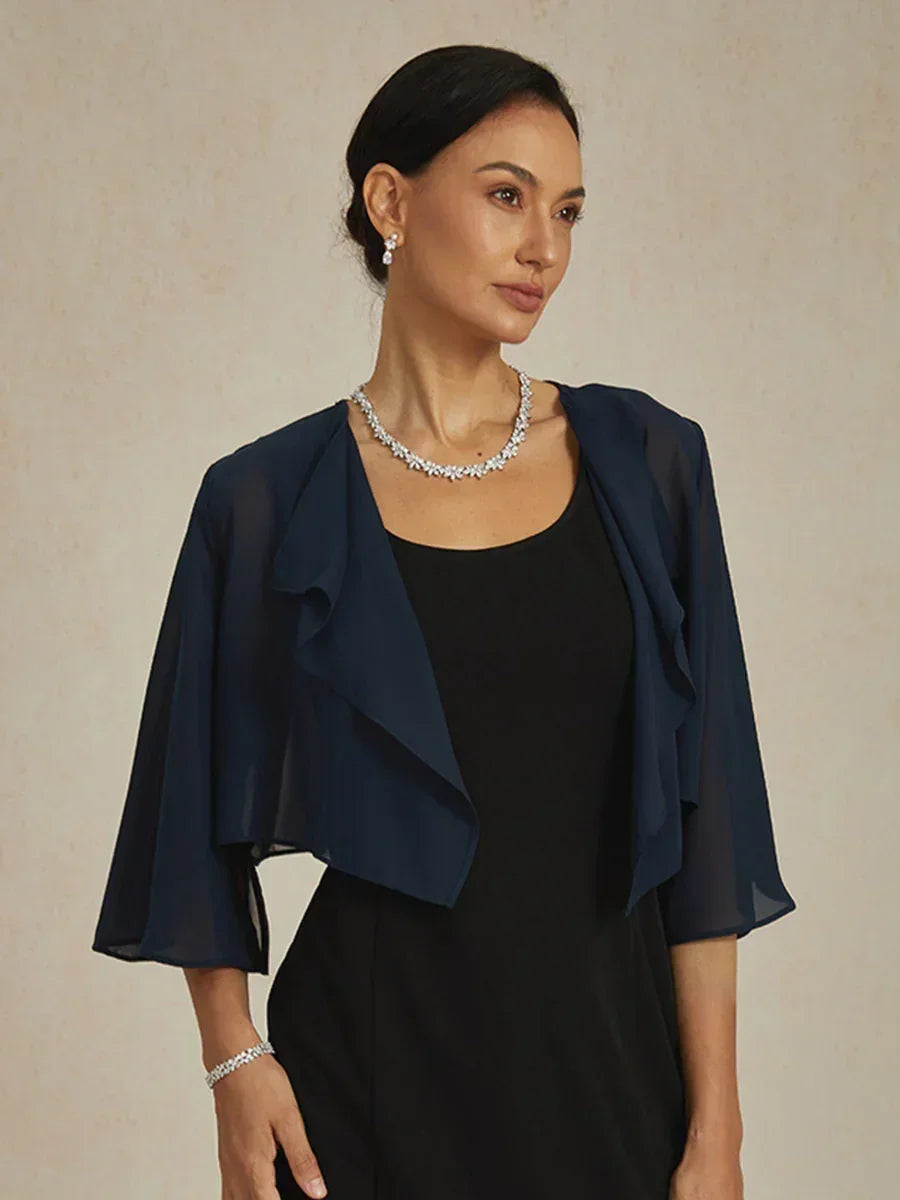 Asymmetrisches, kurzes Chiffon-Cover-Up