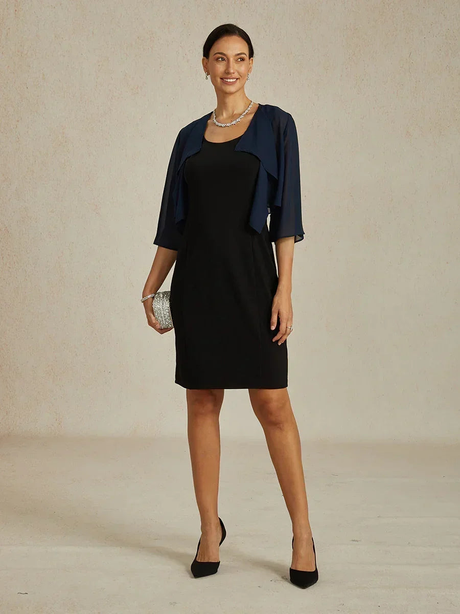 Asymmetrisches, kurzes Chiffon-Cover-Up